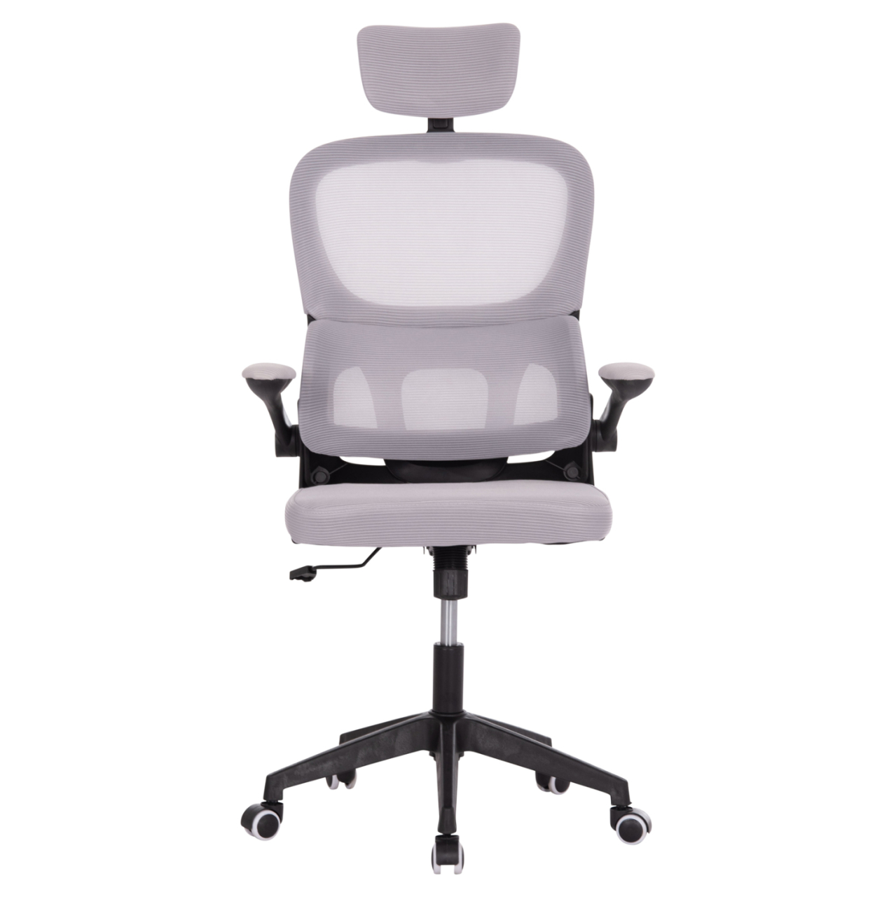 OFFICE CHAIR BASTON HM18236.02 GREY MESH FABRIC and BLACK PP FRAME 64x60x127Hcm. [3]