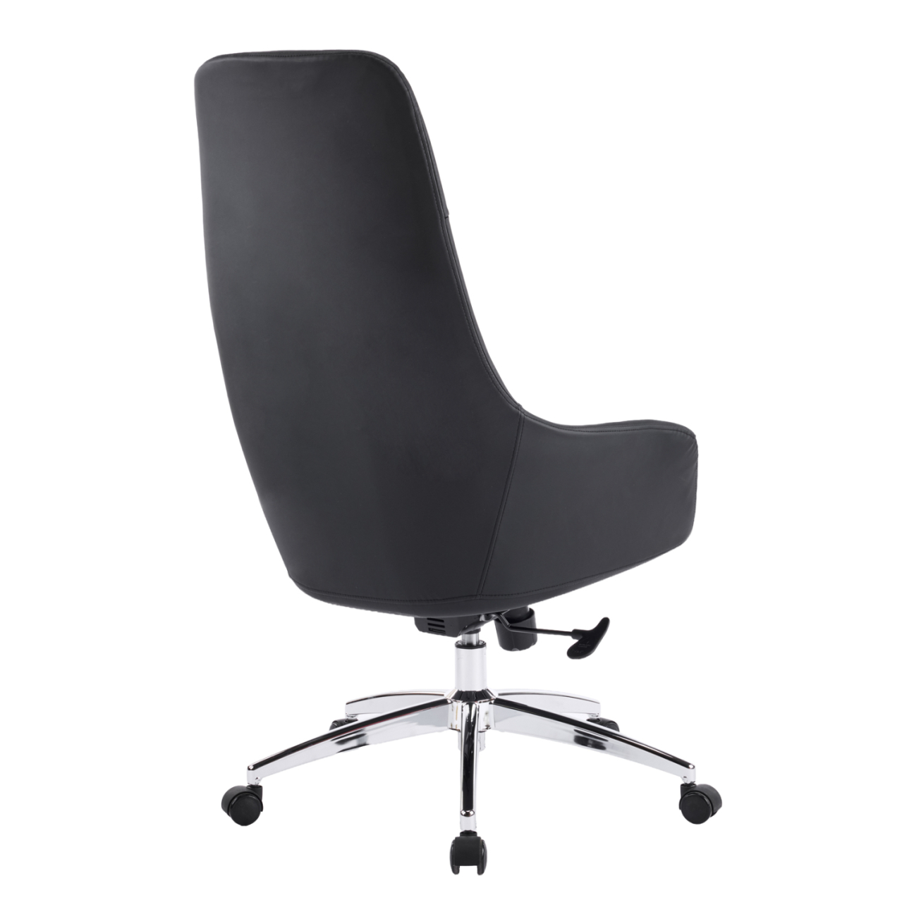 OFFICE CHAIR BEKKER HM18359.01 BLACK PU LEATHER--CHROMED BASE 67x67x126Hcm. [5]