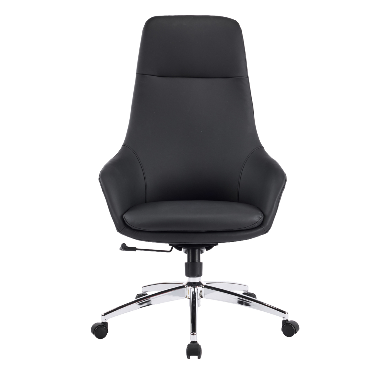 OFFICE CHAIR BEKKER HM18359.01 BLACK PU LEATHER--CHROMED BASE 67x67x126Hcm. [3]