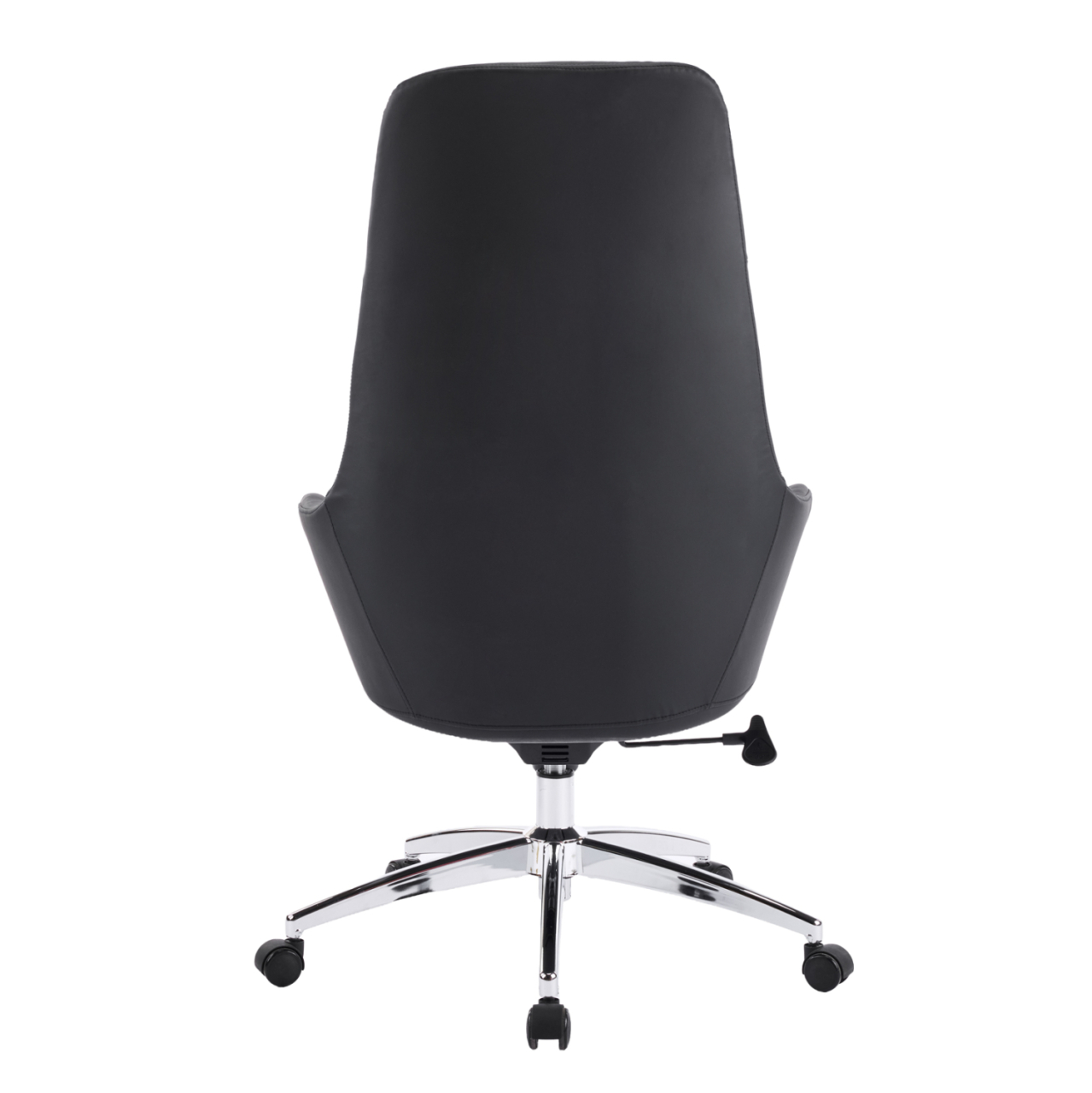 OFFICE CHAIR BEKKER HM18359.01 BLACK PU LEATHER--CHROMED BASE 67x67x126Hcm. [6]
