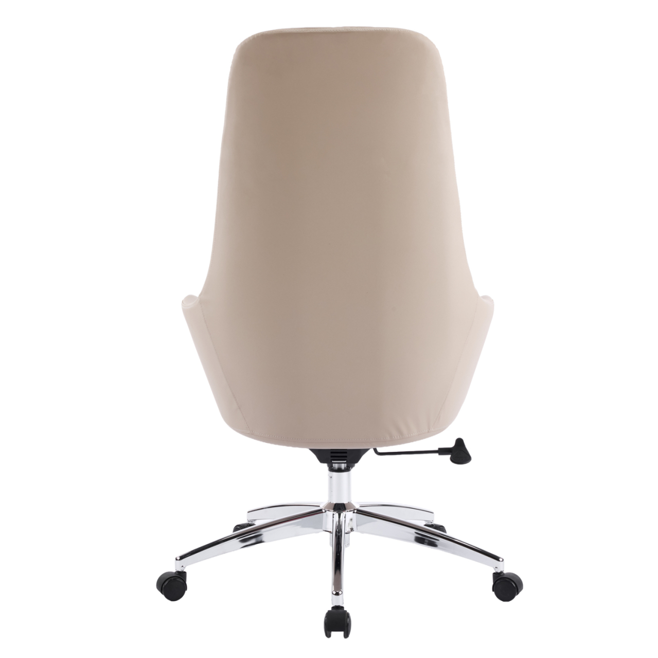 OFFICE CHAIR BEKKER HM18359.02 BEIGE PU LEATHER--CHROMED BASE 67x67x126Hcm. [6]
