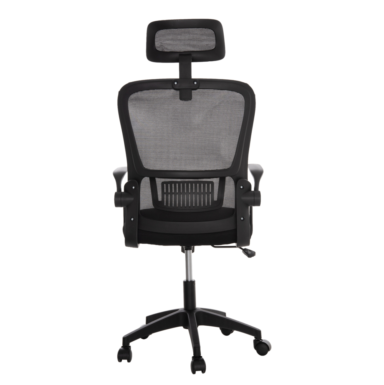 OFFICE CHAIR BLAZER HM1205.01 BLACK MESH FABRIC--BLACK ARMS 60x58x110-130Hcm. [6]
