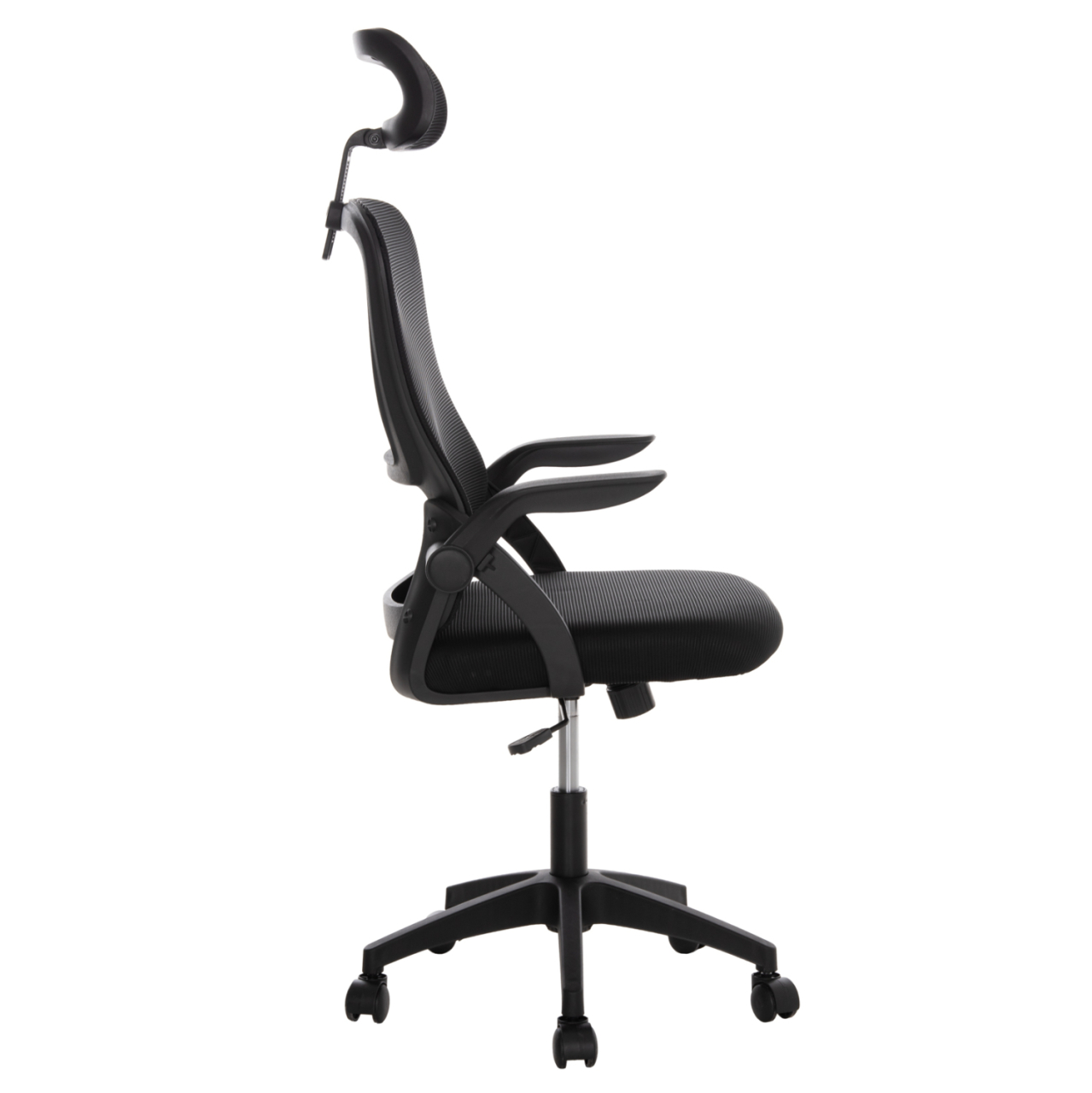 OFFICE CHAIR BLAZER HM1205.01 BLACK MESH FABRIC--BLACK ARMS 60x58x110-130Hcm. [4]