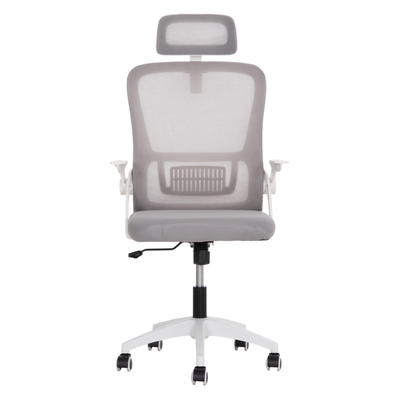 OFFICE CHAIR BLAZER HM1205.02 GREY MESH FABRIC--WHITE ARMS 60x58x110-130Hcm. [3]