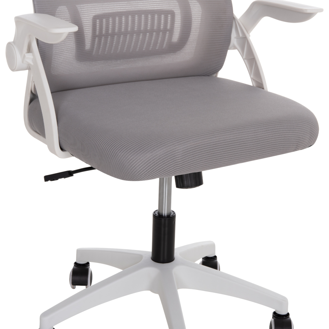 OFFICE CHAIR BLAZER HM1205.02 GREY MESH FABRIC--WHITE ARMS 60x58x110-130Hcm. [9]