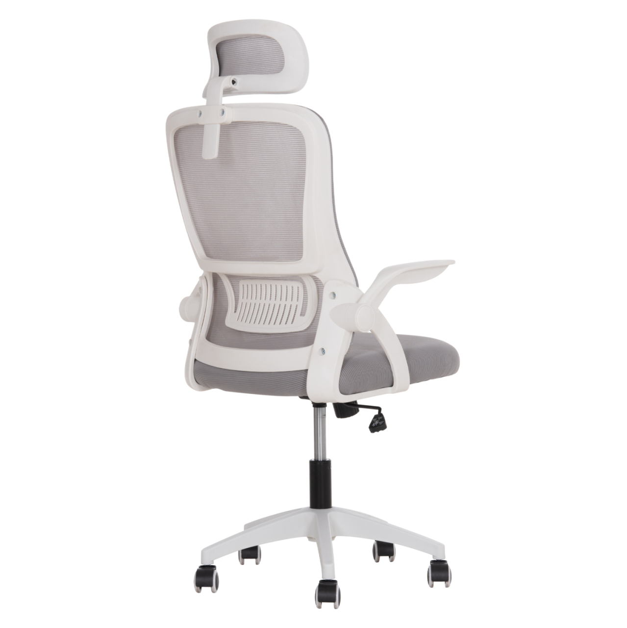 OFFICE CHAIR BLAZER HM1205.02 GREY MESH FABRIC--WHITE ARMS 60x58x110-130Hcm. [5]