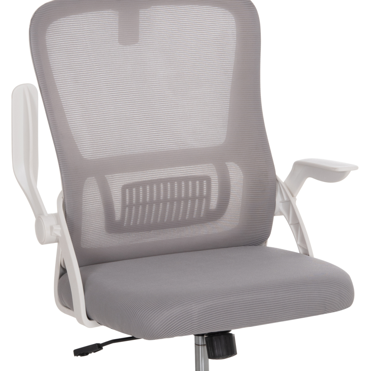 OFFICE CHAIR BLAZER HM1205.02 GREY MESH FABRIC--WHITE ARMS 60x58x110-130Hcm. [8]