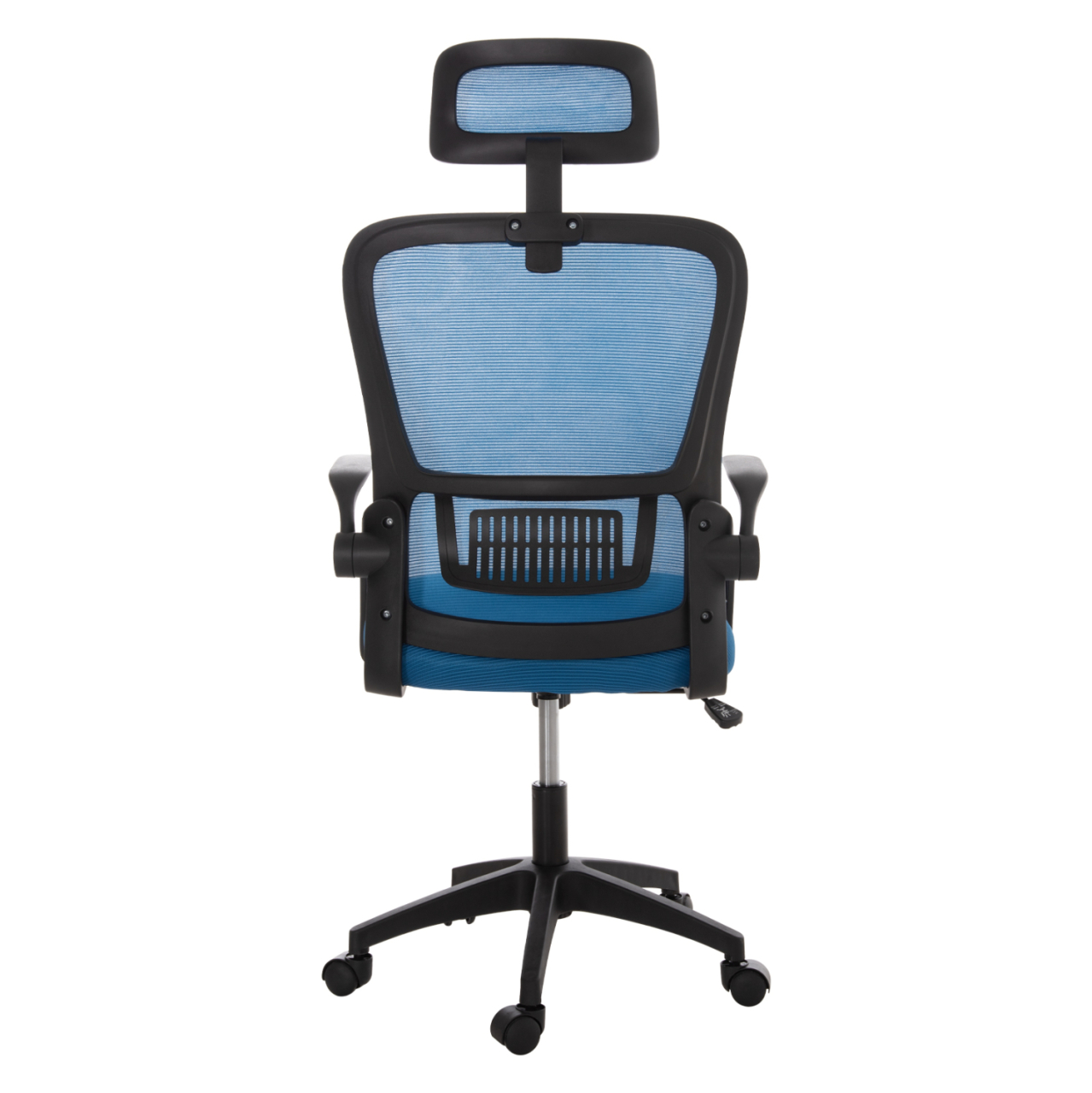 OFFICE CHAIR BLAZER HM1205.03 BLUE MESH FABRIC--BLACK ARMS 60x58x110-130Hcm. [6]