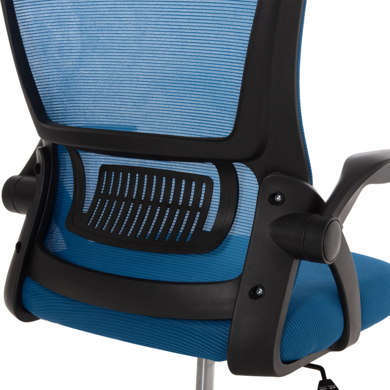 OFFICE CHAIR BLAZER HM1205.03 BLUE MESH FABRIC--BLACK ARMS 60x58x110-130Hcm. [10]