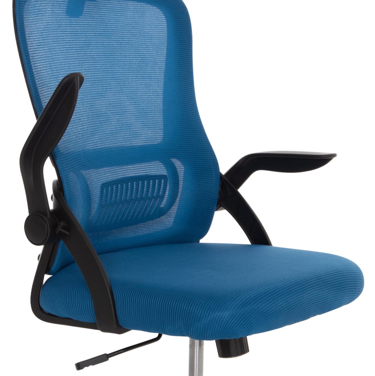 OFFICE CHAIR BLAZER HM1205.03 BLUE MESH FABRIC--BLACK ARMS 60x58x110-130Hcm. [8]