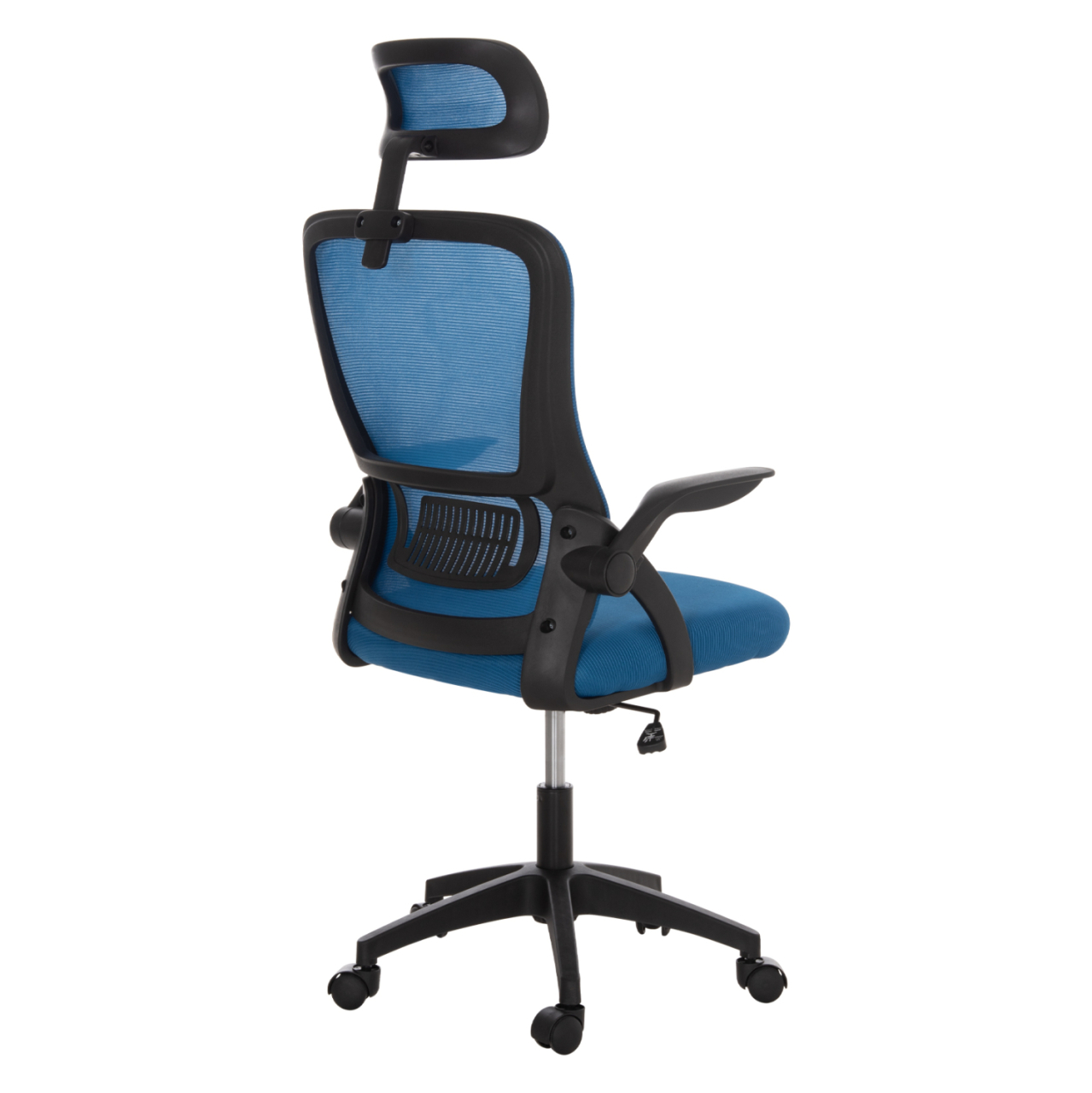OFFICE CHAIR BLAZER HM1205.03 BLUE MESH FABRIC--BLACK ARMS 60x58x110-130Hcm. [5]