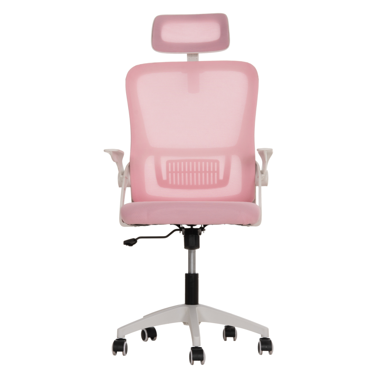 OFFICE CHAIR BLAZER HM1205.04 PINK MESH FABRIC--WHITE ARMS 60x58x110-130Hcm. [3]