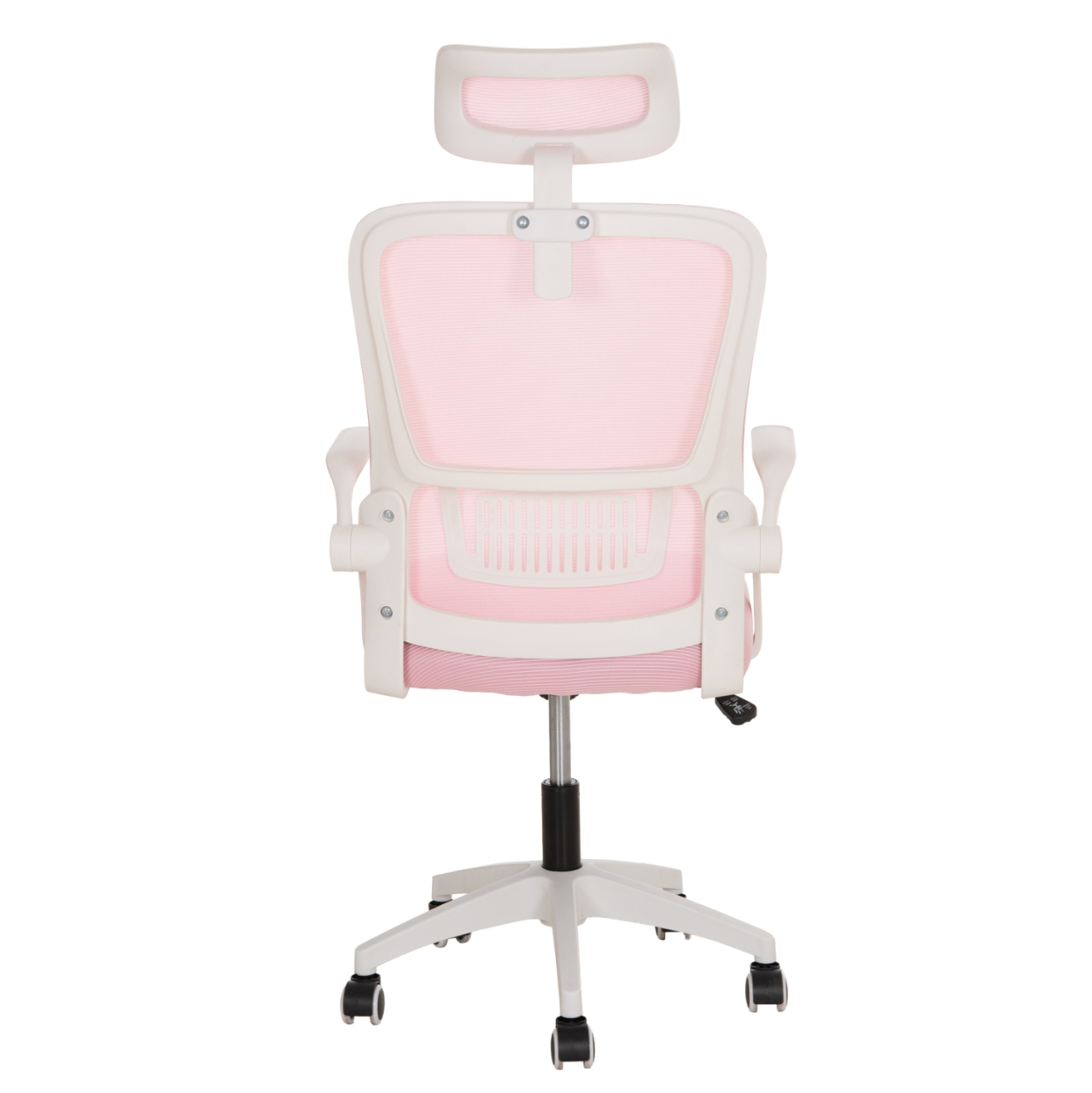 OFFICE CHAIR BLAZER HM1205.04 PINK MESH FABRIC--WHITE ARMS 60x58x110-130Hcm. [6]
