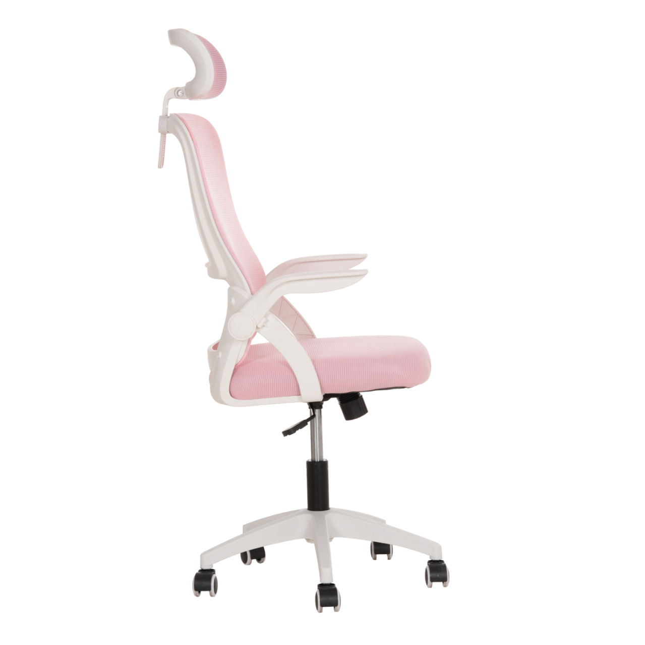 OFFICE CHAIR BLAZER HM1205.04 PINK MESH FABRIC--WHITE ARMS 60x58x110-130Hcm. [4]