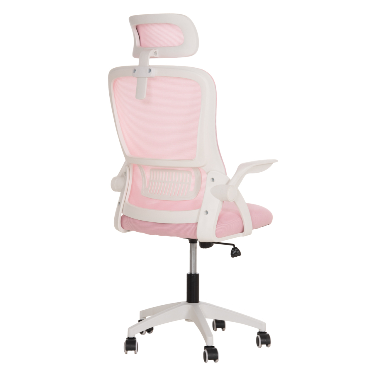 OFFICE CHAIR BLAZER HM1205.04 PINK MESH FABRIC--WHITE ARMS 60x58x110-130Hcm. [5]