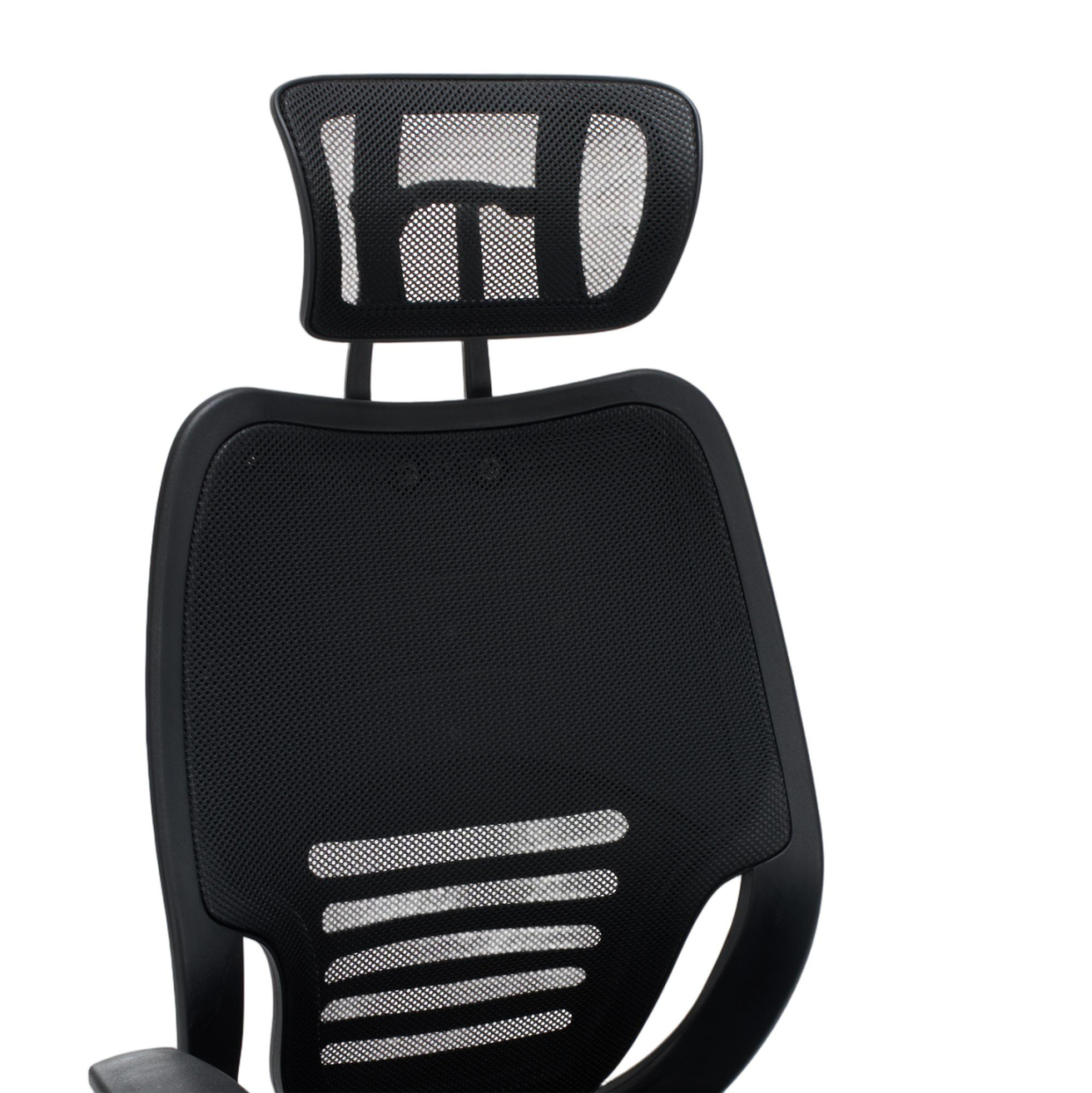 OFFICE CHAIR BRIEF HM1206.01 BLACK MESH FABRIC--CHROMED BASE 63x64x122Hcm. [7]