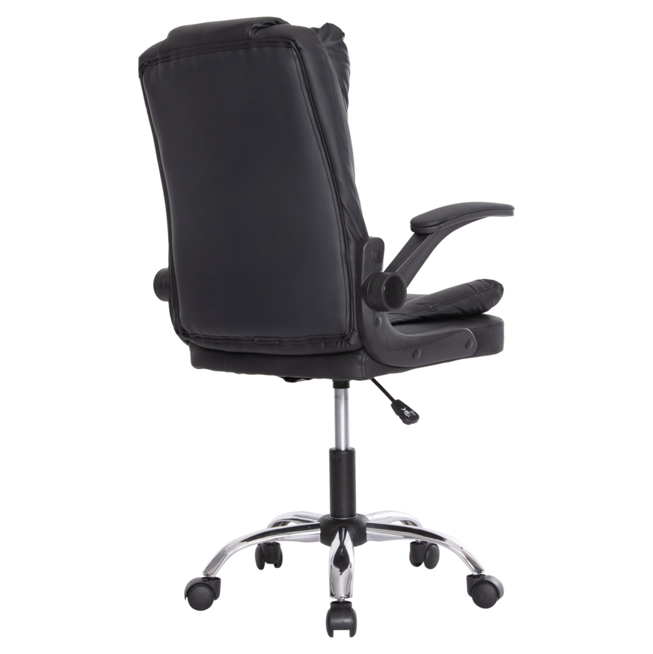 OFFICE CHAIR CANAN HM1201 BLACK PVC--CHROME BASE 66x61x105Hcm. [5]