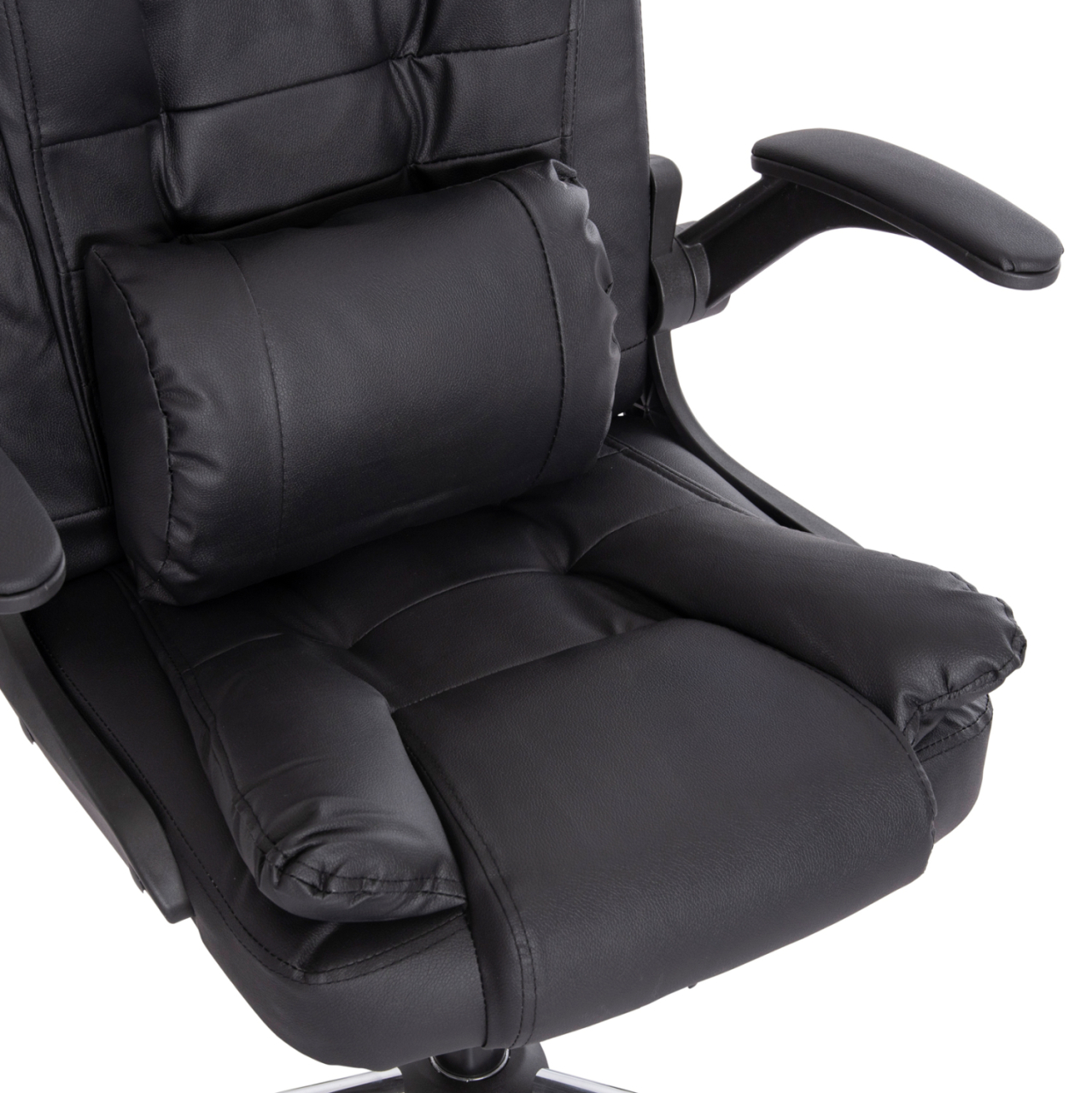 OFFICE CHAIR CANAN HM1201 BLACK PVC--CHROME BASE 66x61x105Hcm. [7]