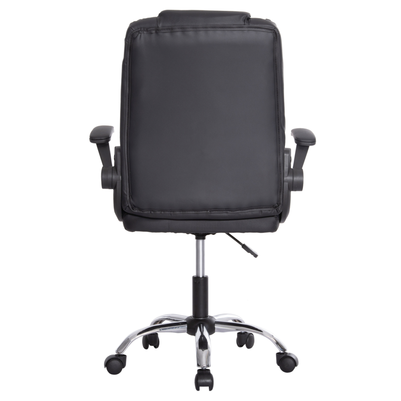OFFICE CHAIR CANAN HM1201 BLACK PVC--CHROME BASE 66x61x105Hcm. [6]