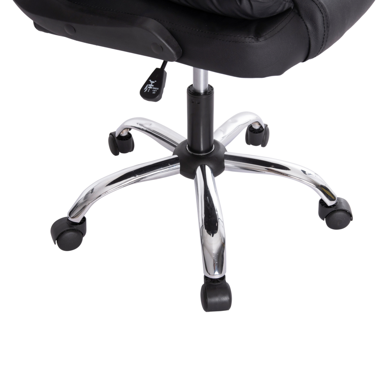OFFICE CHAIR CANAN HM1201 BLACK PVC--CHROME BASE 66x61x105Hcm. [10]