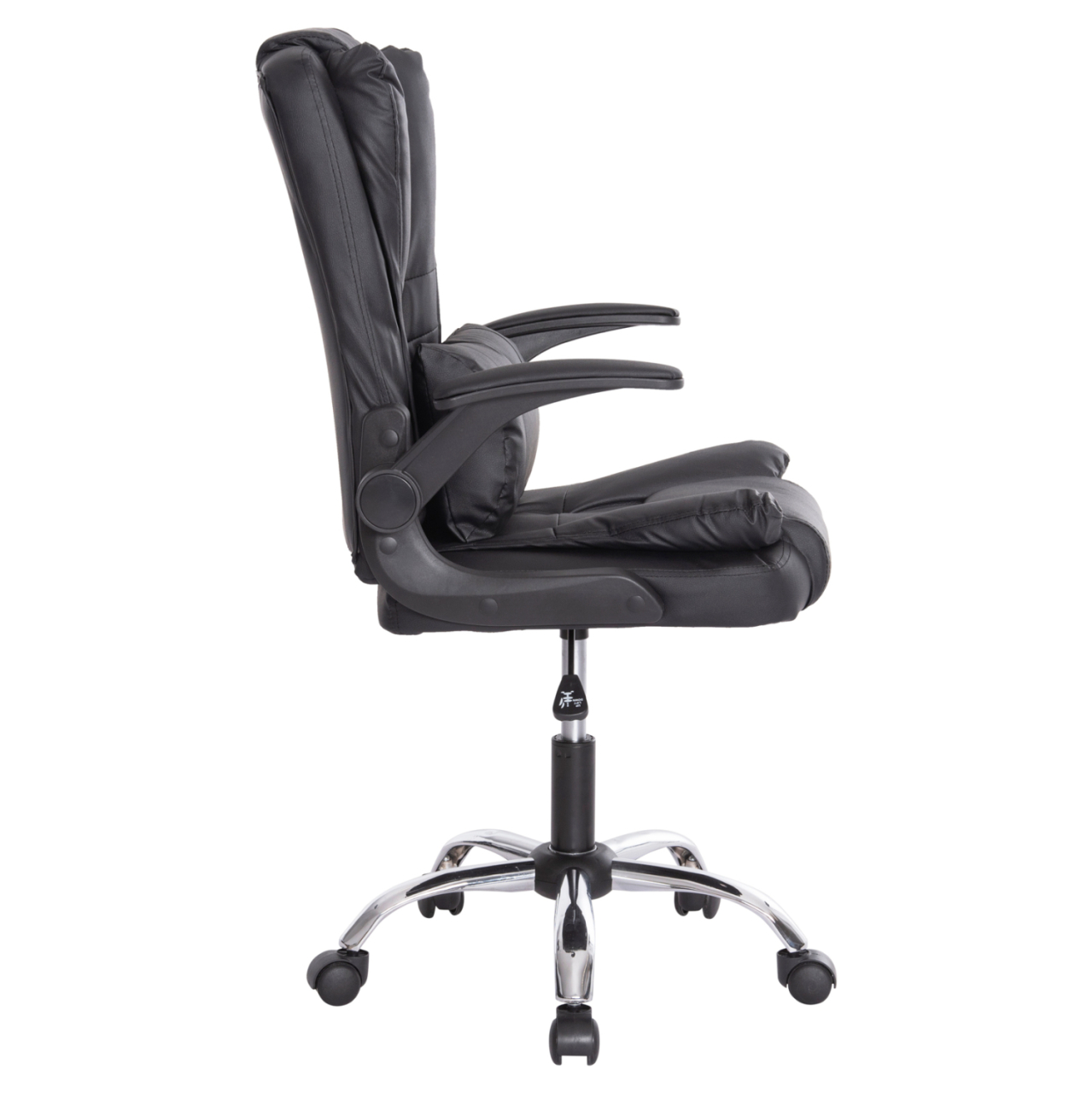 OFFICE CHAIR CANAN HM1201 BLACK PVC--CHROME BASE 66x61x105Hcm. [4]