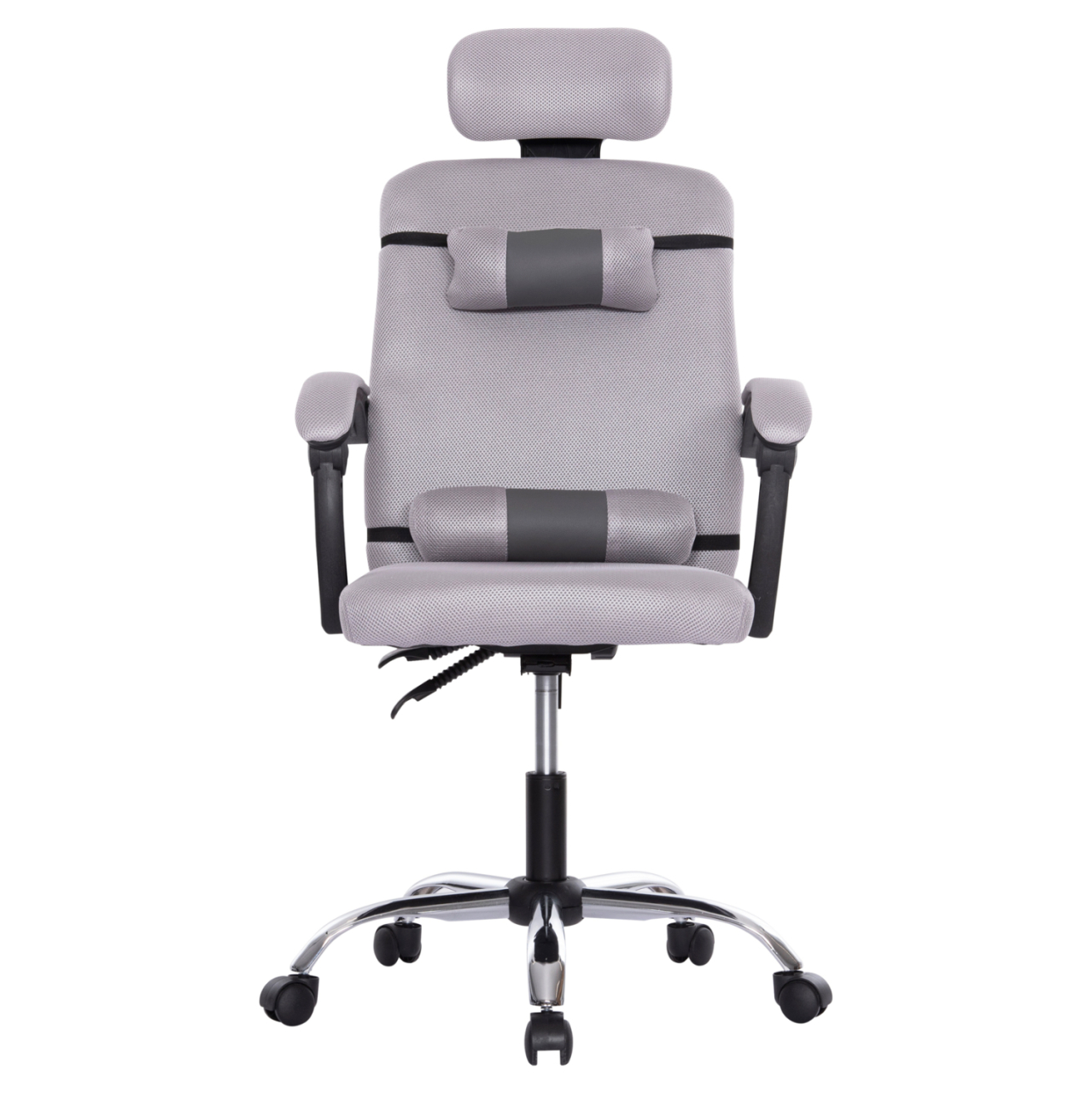 OFFICE CHAIR CRONER HM1196.02 GREY MESH-CHROME METAL BASE-BLACK FRAME 58x67x124Hcm. [3]