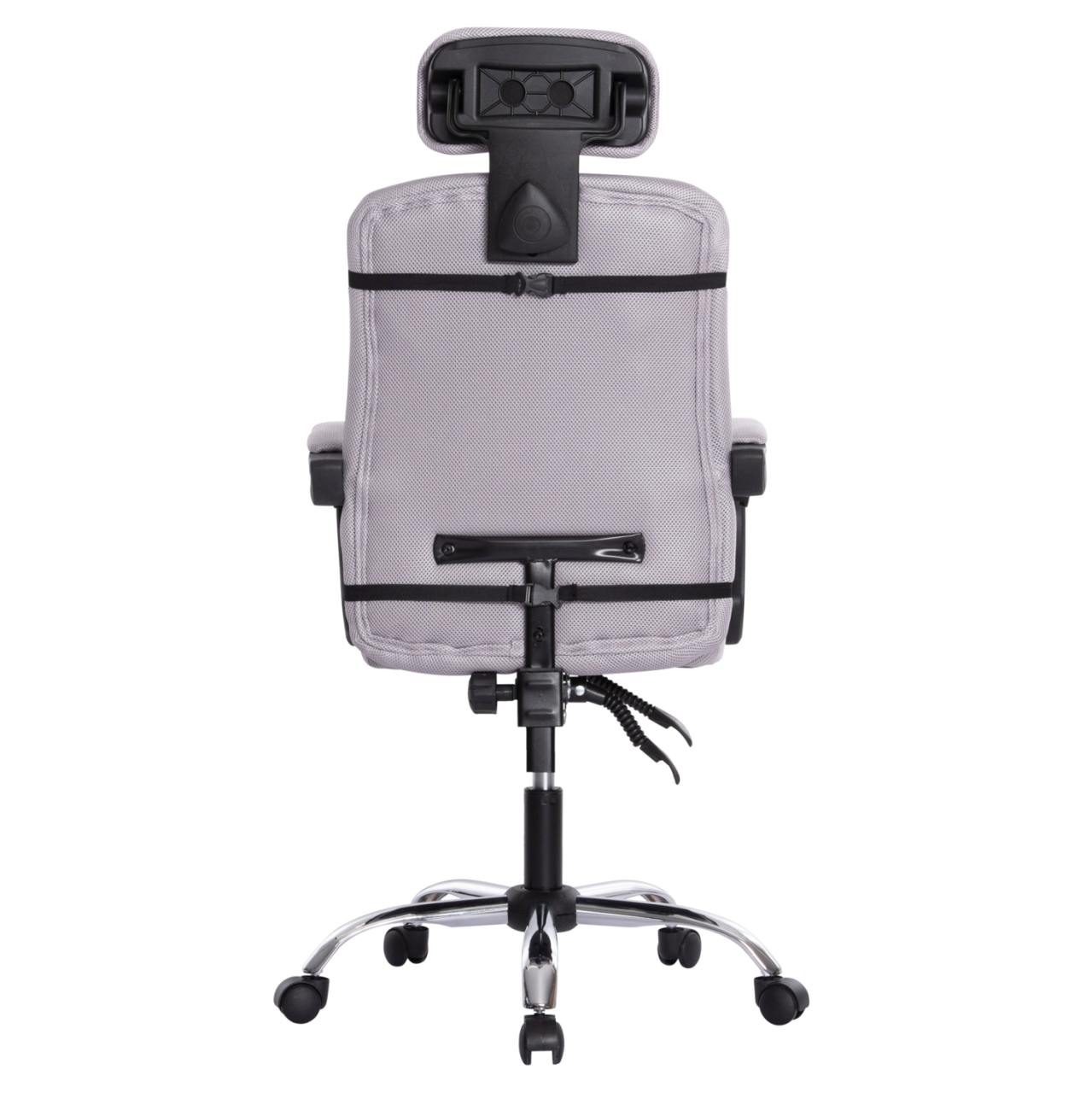 OFFICE CHAIR CRONER HM1196.02 GREY MESH-CHROME METAL BASE-BLACK FRAME 58x67x124Hcm. [5]