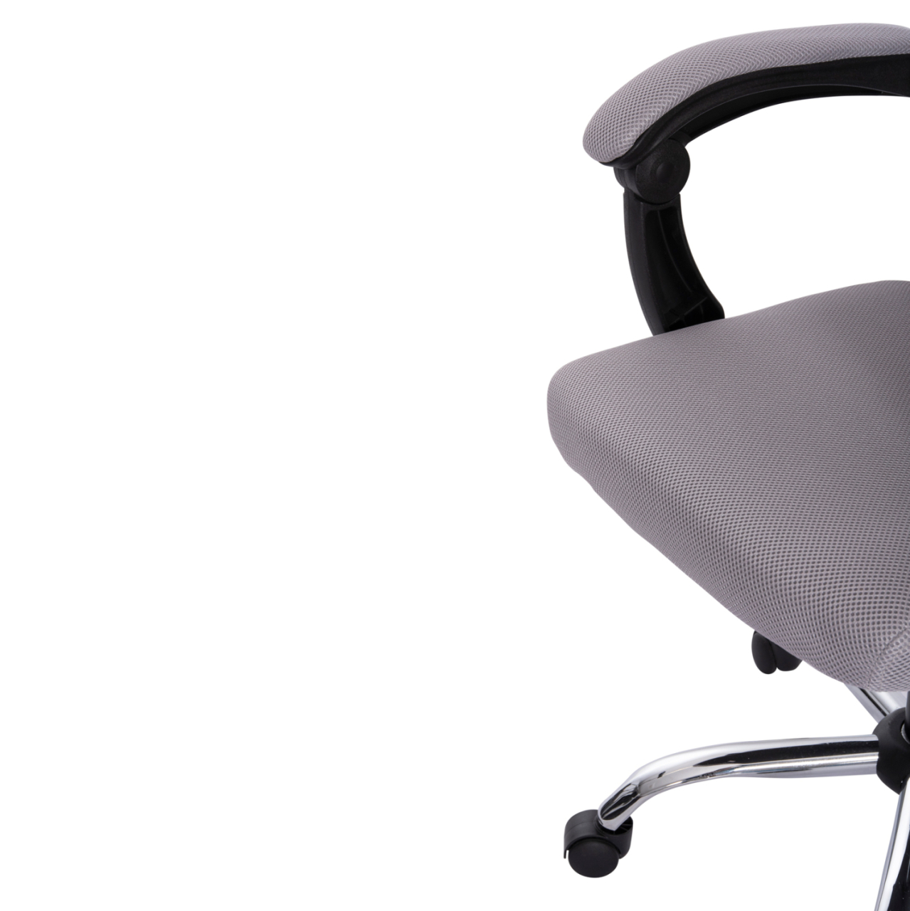 OFFICE CHAIR CRONER HM1196.02 GREY MESH-CHROME METAL BASE-BLACK FRAME 58x67x124Hcm. [10]