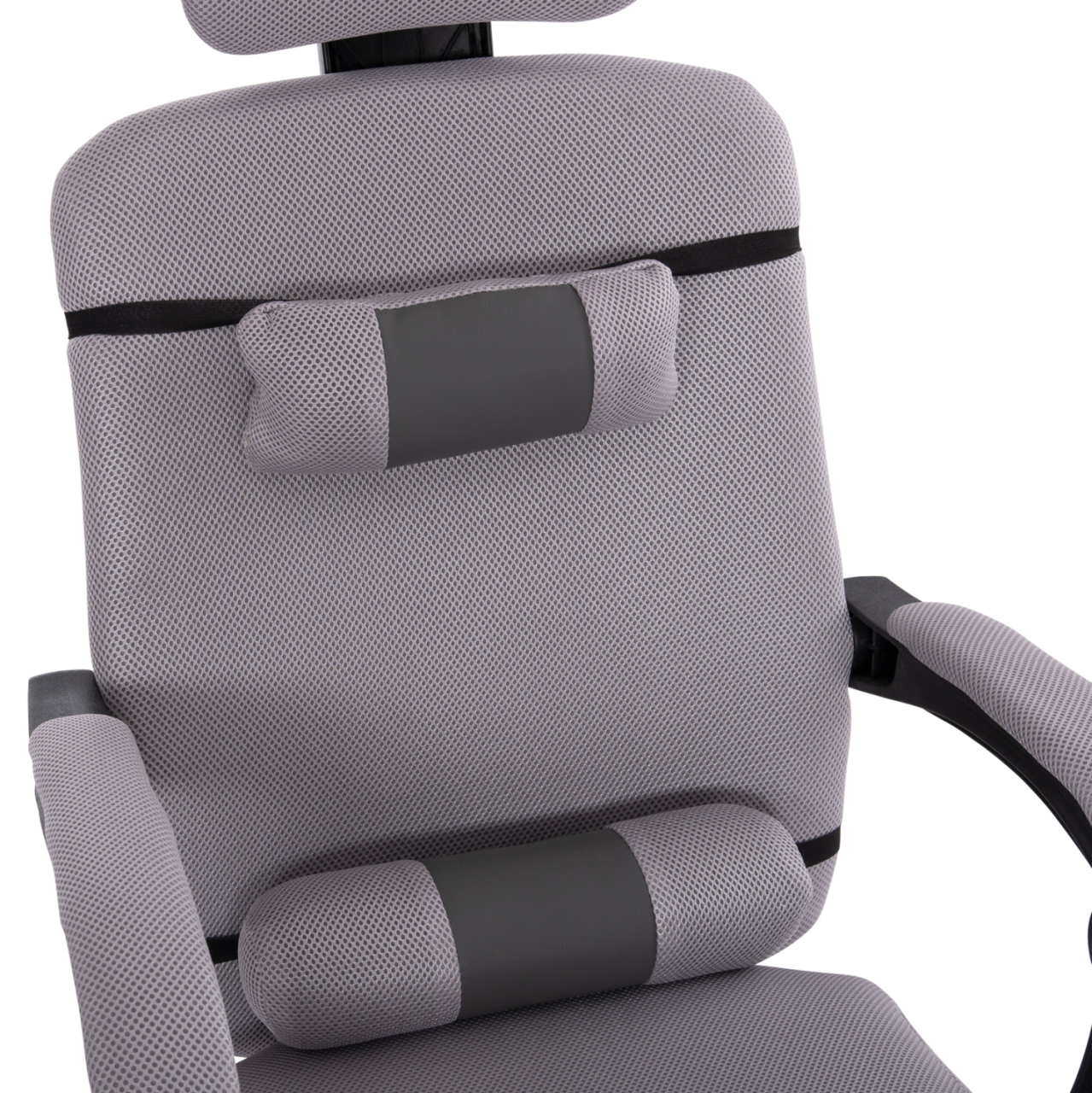OFFICE CHAIR CRONER HM1196.02 GREY MESH-CHROME METAL BASE-BLACK FRAME 58x67x124Hcm. [8]