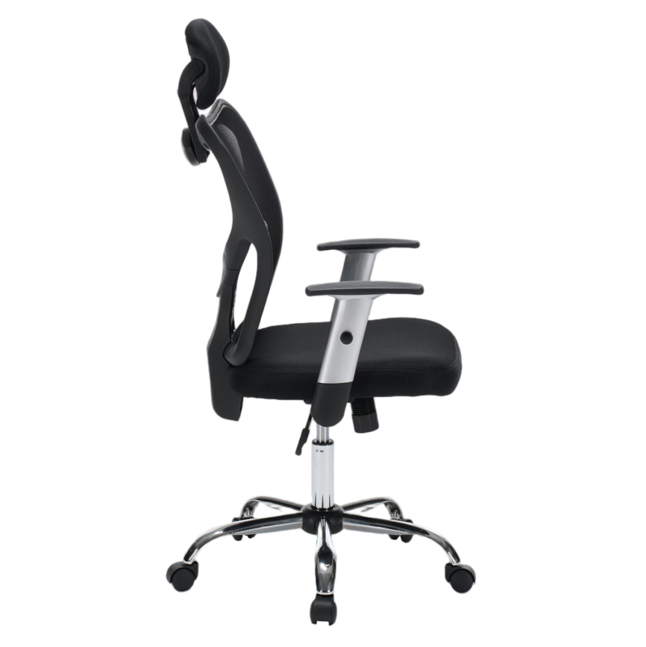 OFFICE CHAIR CUORE HM1207.01 BLACK MESH FABRIC-BLACK FRAME--CHROMED BASE 63x61x125Hcm. [4]