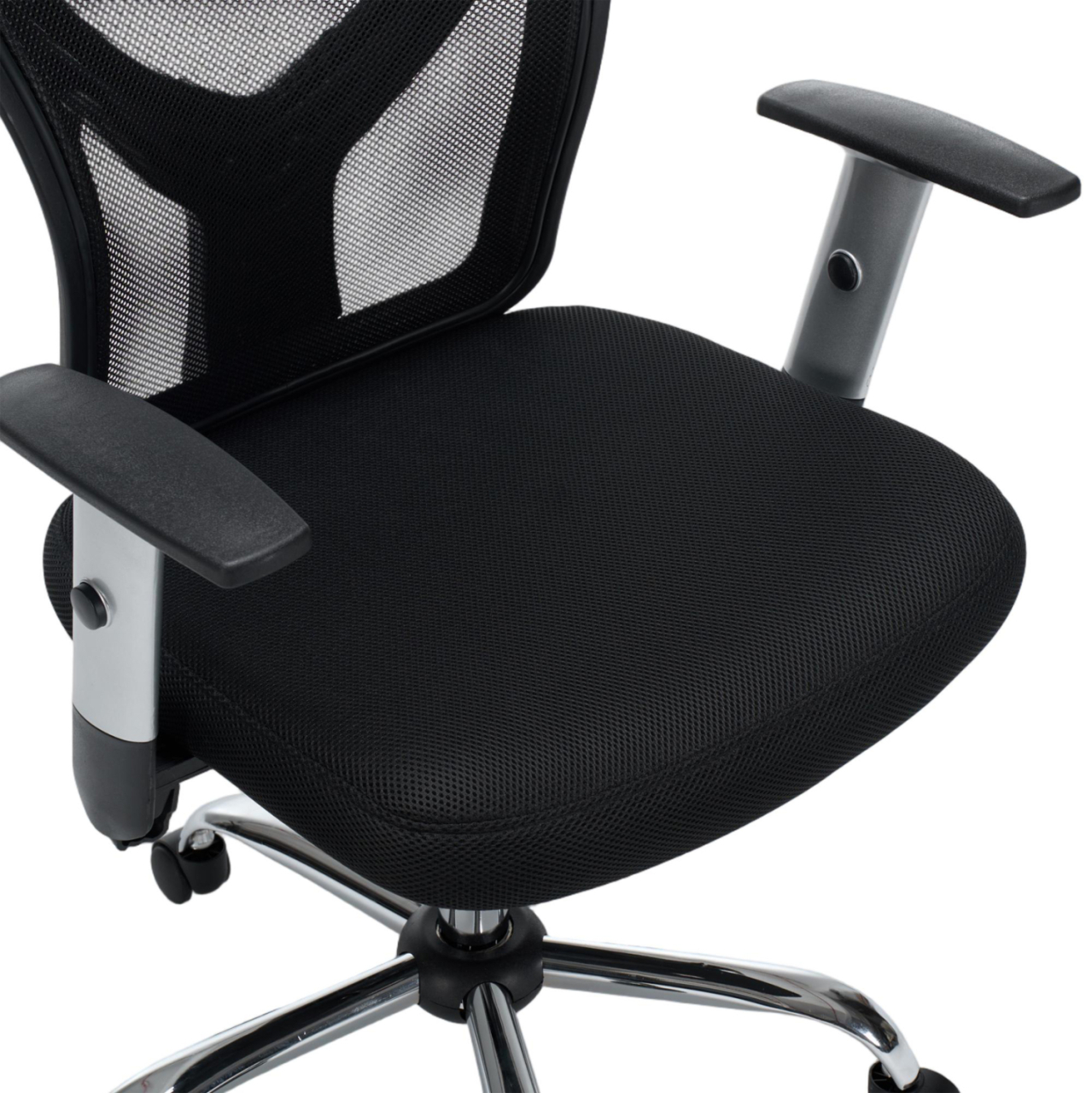 OFFICE CHAIR CUORE HM1207.01 BLACK MESH FABRIC-BLACK FRAME--CHROMED BASE 63x61x125Hcm. [8]