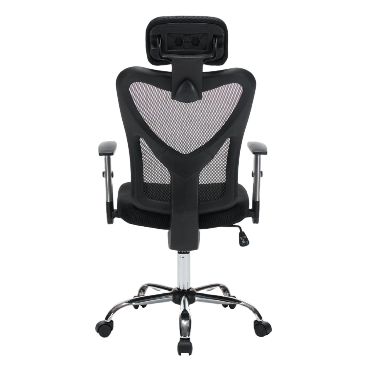 OFFICE CHAIR CUORE HM1207.01 BLACK MESH FABRIC-BLACK FRAME--CHROMED BASE 63x61x125Hcm. [6]