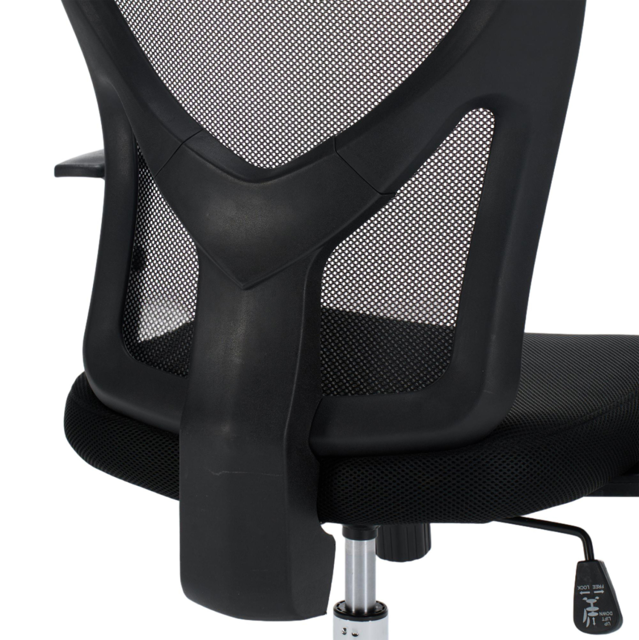 OFFICE CHAIR CUORE HM1207.01 BLACK MESH FABRIC-BLACK FRAME--CHROMED BASE 63x61x125Hcm. [9]