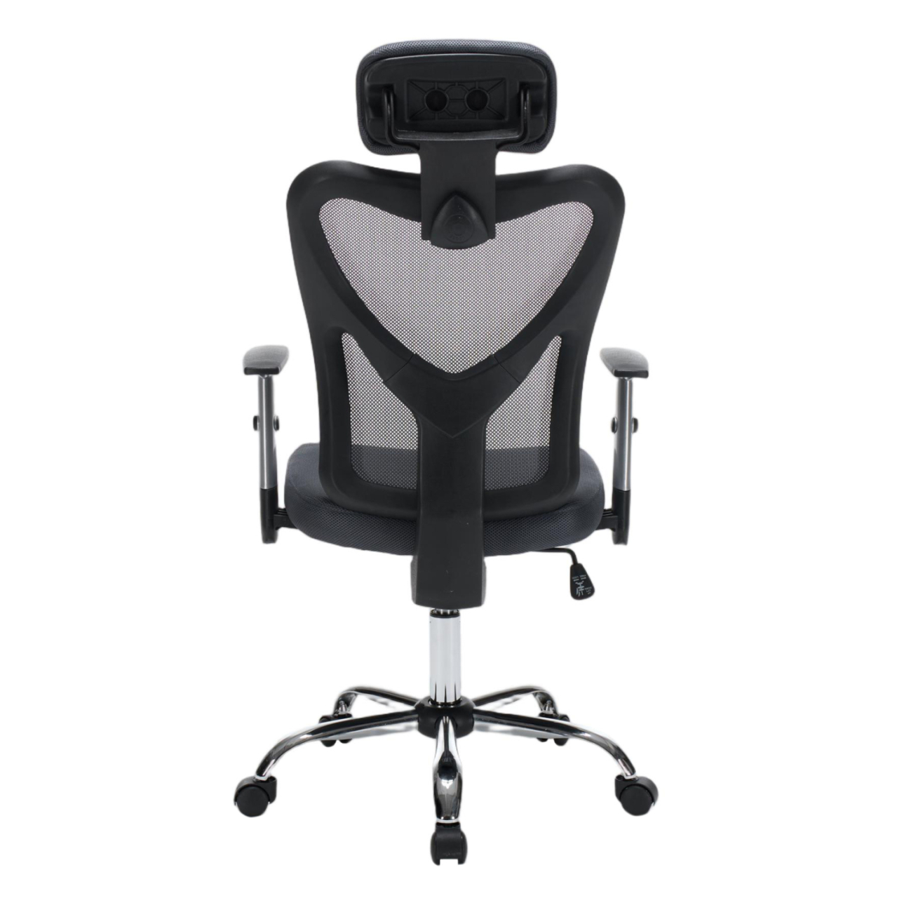 OFFICE CHAIR CUORE HM1207.02 GREY MESH FABRIC-BLACK FRAME--CHROMED BASE 63x61x125Hcm. [6]