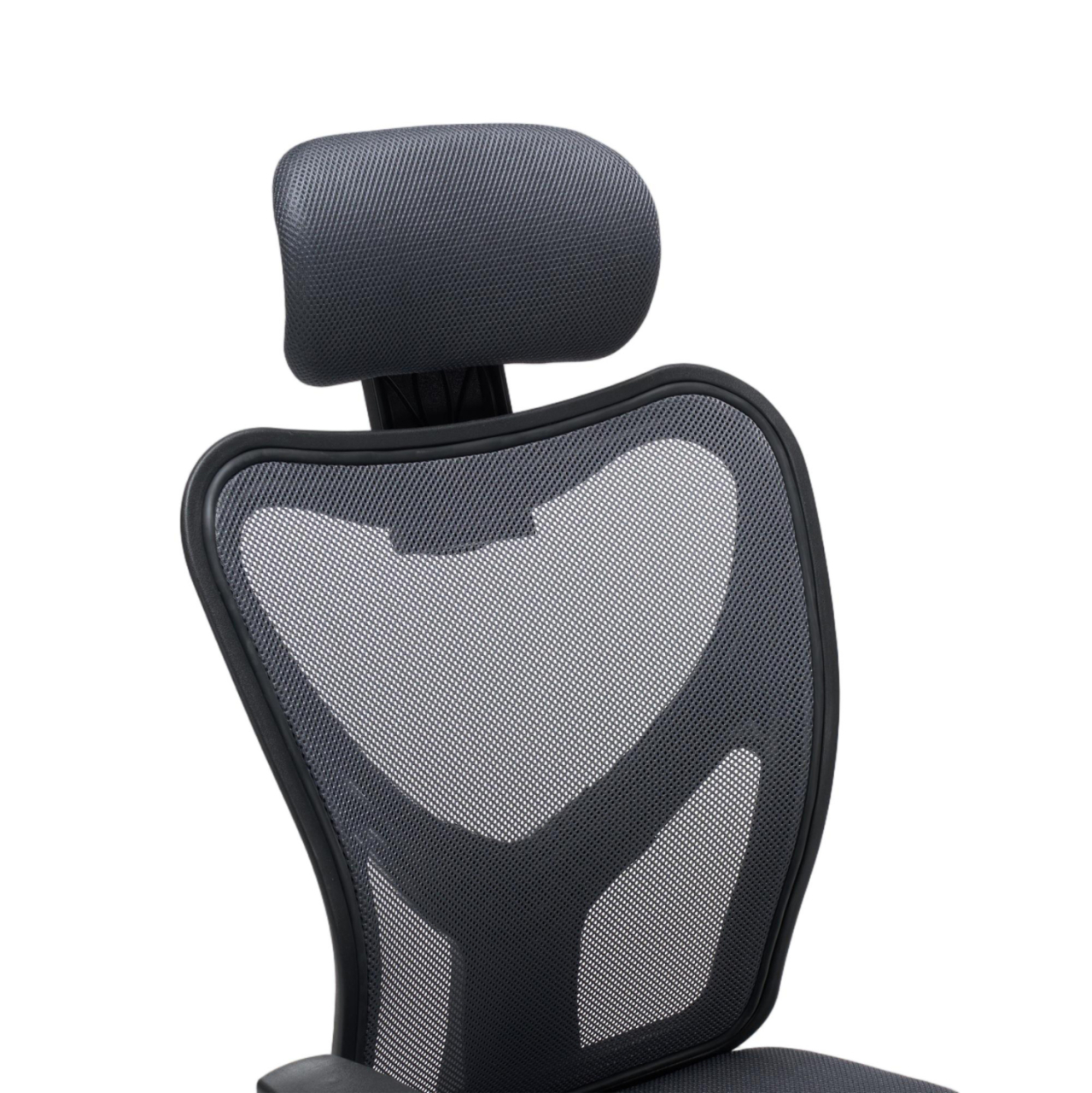 OFFICE CHAIR CUORE HM1207.02 GREY MESH FABRIC-BLACK FRAME--CHROMED BASE 63x61x125Hcm. [7]