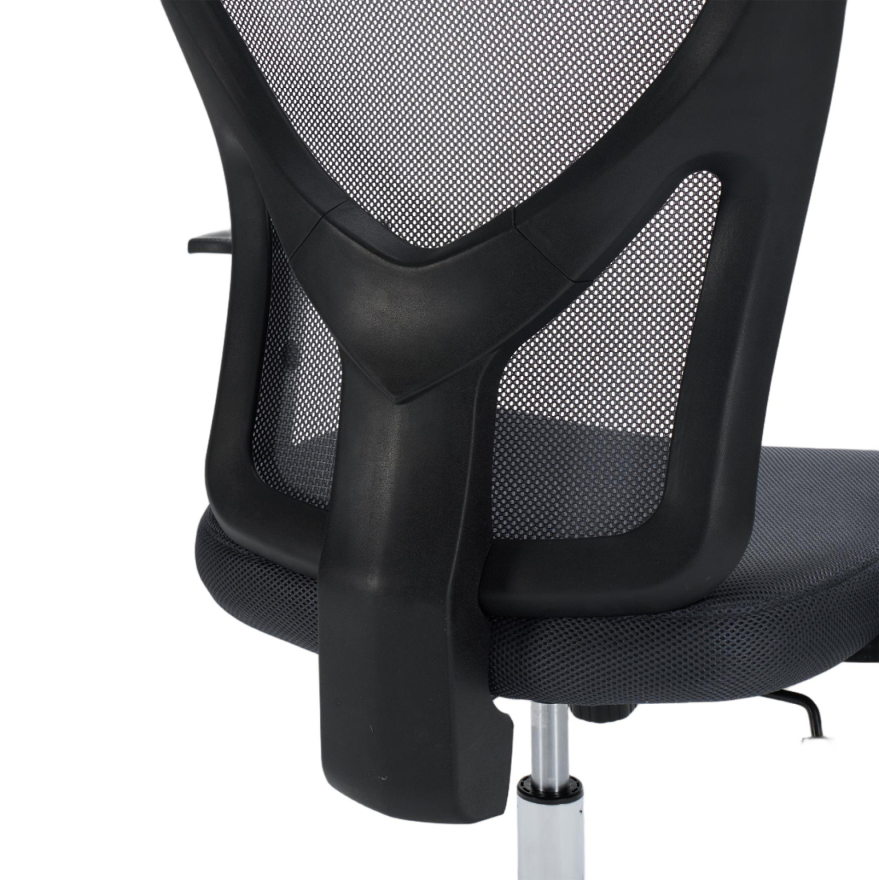 OFFICE CHAIR CUORE HM1207.02 GREY MESH FABRIC-BLACK FRAME--CHROMED BASE 63x61x125Hcm. [9]