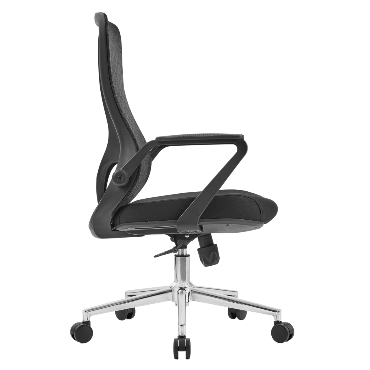OFFICE CHAIR DECIFER HM1212.01 BLACK MESH FABRIC--CHROMED BASE 61x60x110Hcm. [4]