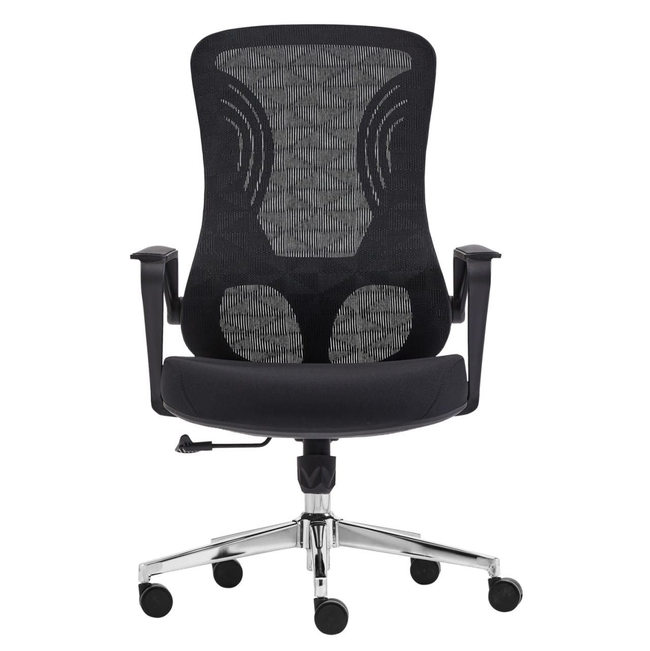 OFFICE CHAIR DECIFER HM1212.01 BLACK MESH FABRIC--CHROMED BASE 61x60x110Hcm. [3]