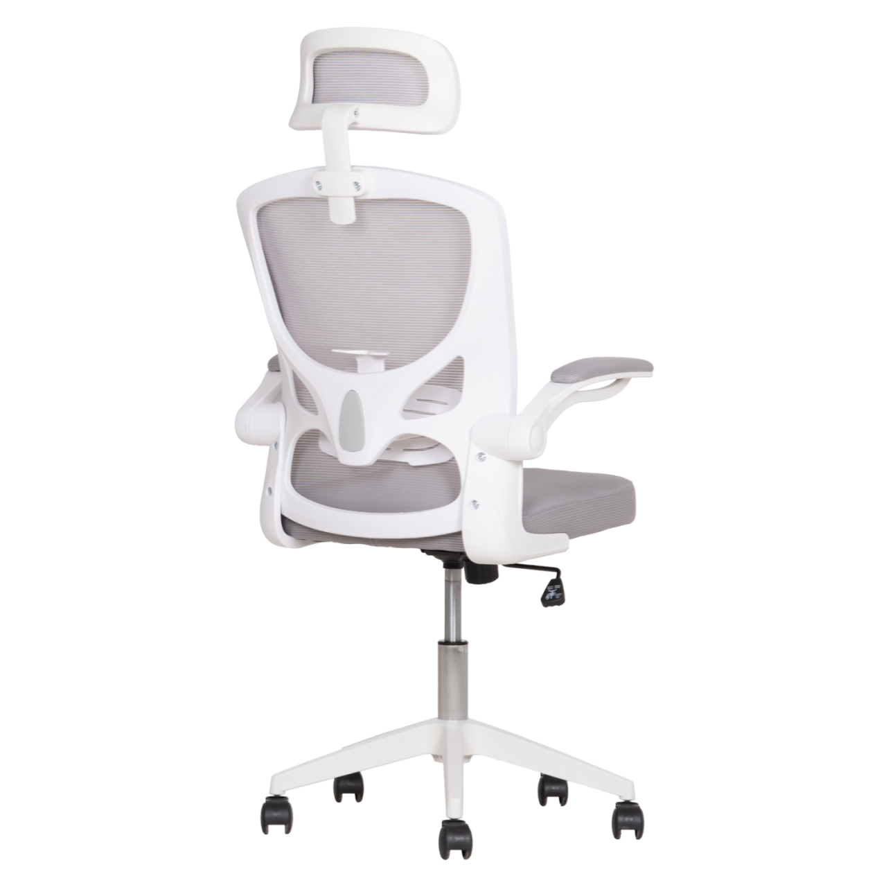 OFFICE CHAIR FLOATER HM1230.02 WHITE PP--LIGHT GREY MESH 62x62x115-125Hcm. [5]
