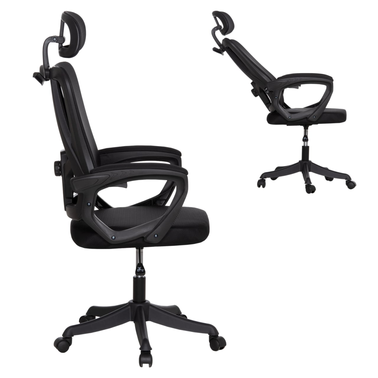 OFFICE CHAIR FRANTIC HM1224.01 BLACK MESH and POLYPROPYLENE 60x66x130Hcm. [4]