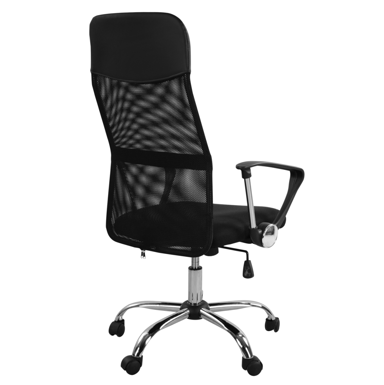 Office chair HM1000.01 Black With Mesh and chromed base 61x56x118 cm [5]