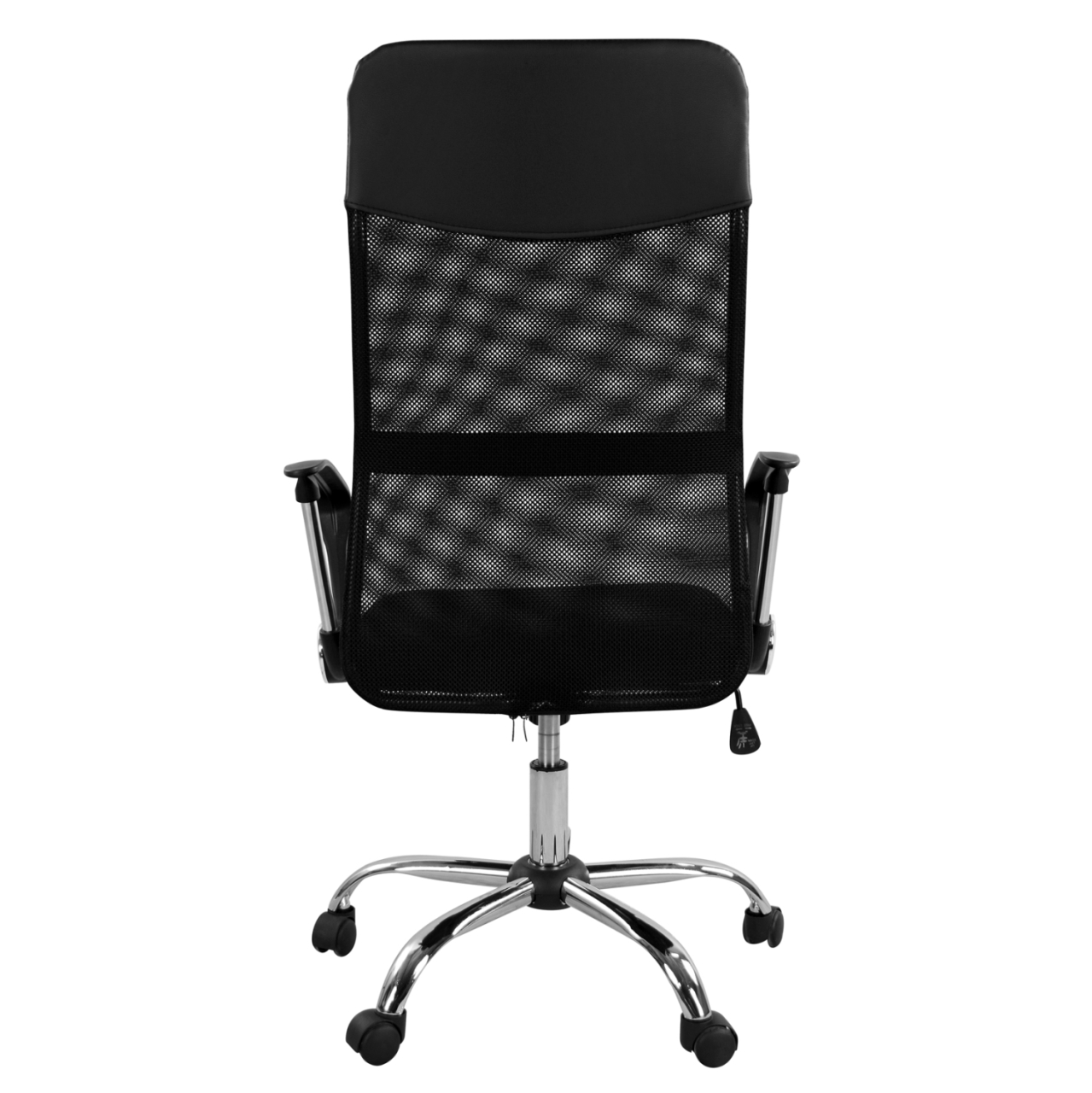Office chair HM1000.01 Black With Mesh and chromed base 61x56x118 cm [6]