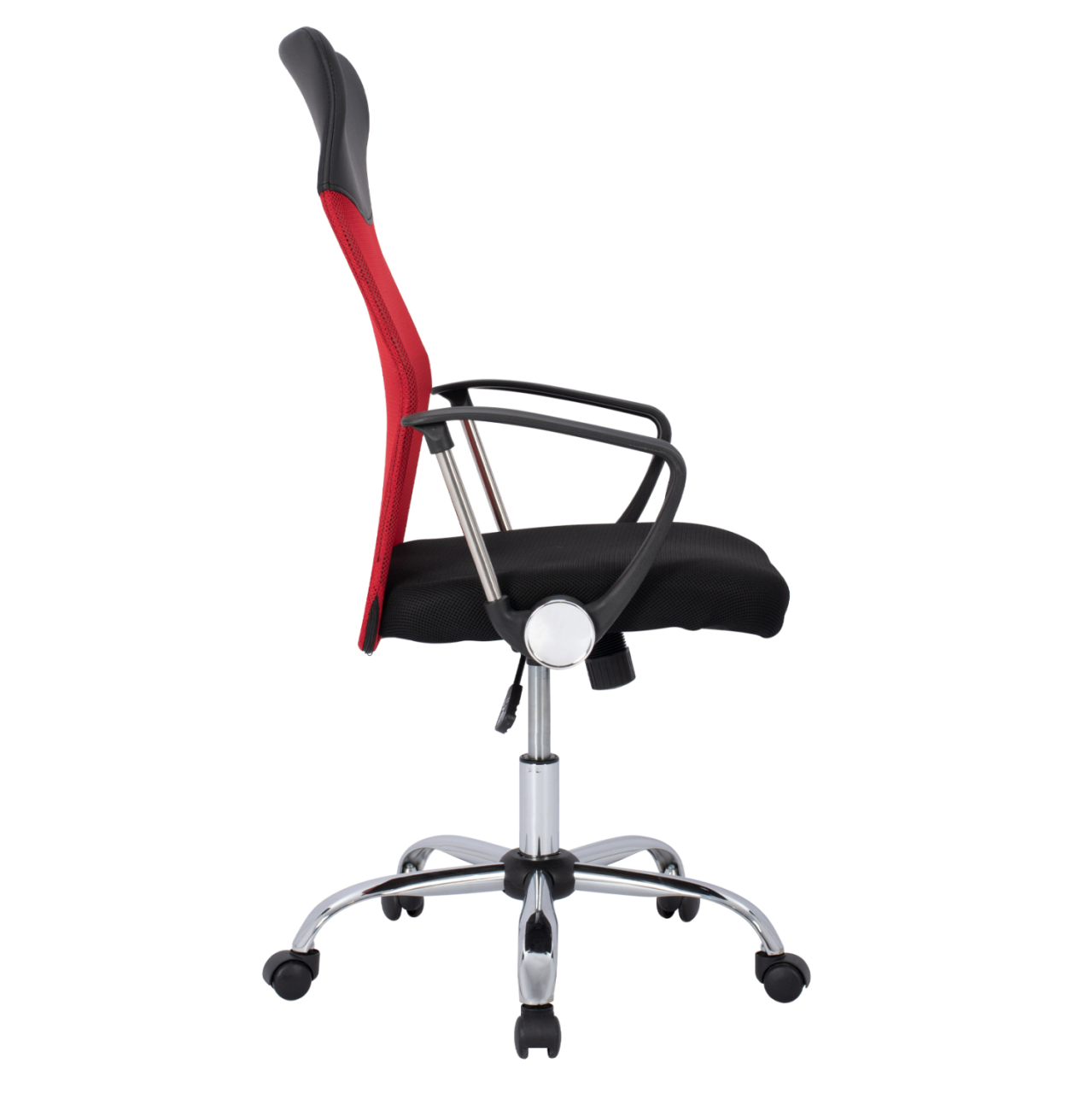 Office chair HM1000.07 Black Red Mesh chromed leg 61x58x118 [4]