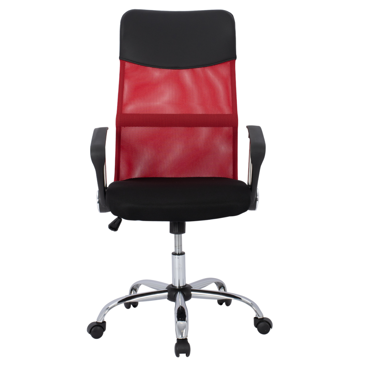 Office chair HM1000.07 Black Red Mesh chromed leg 61x58x118 [3]