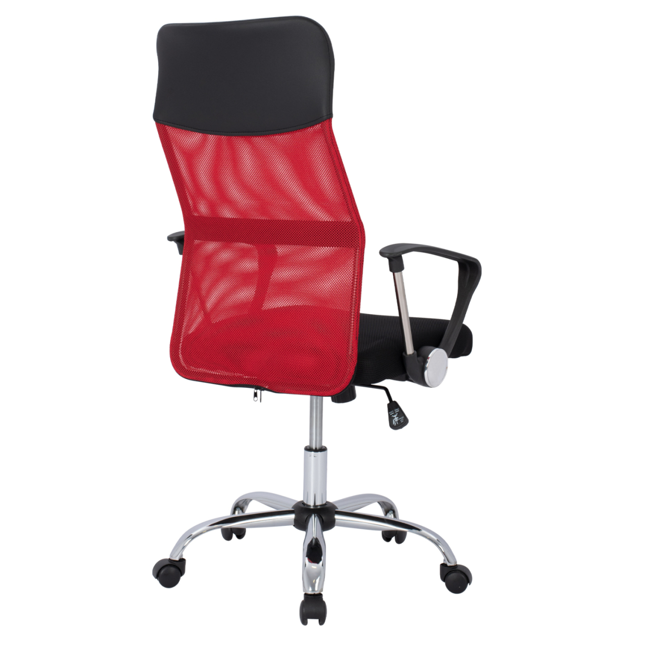 Office chair HM1000.07 Black Red Mesh chromed leg 61x58x118 [5]