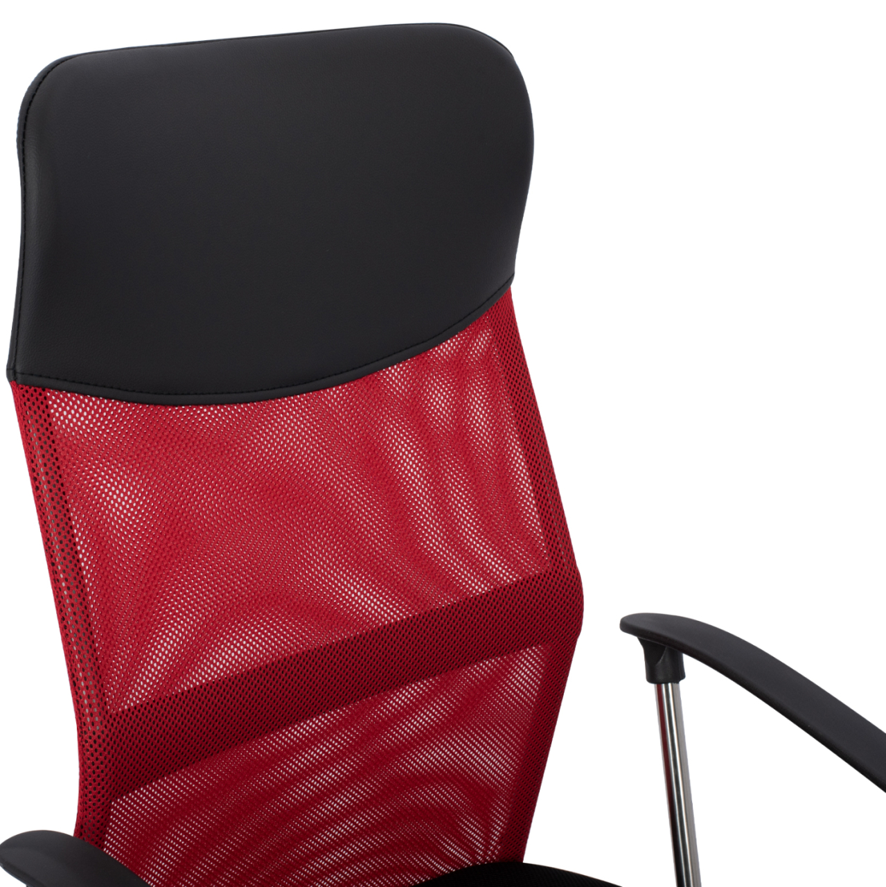 Office chair HM1000.07 Black Red Mesh chromed leg 61x58x118 [7]