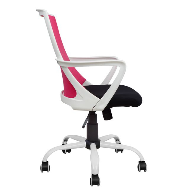 Office chair HM1053.05 Pink with mesh and metal base 58x59x103 cm [4]