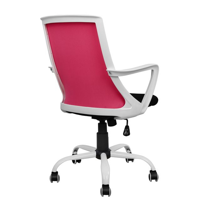 Office chair HM1053.05 Pink with mesh and metal base 58x59x103 cm [5]