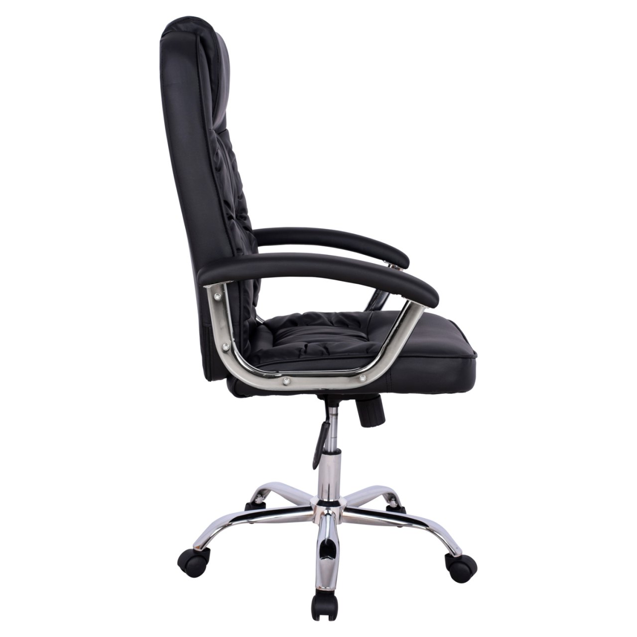 Office chair HM1112 with black PU and chromed base 63x67x113 cm. [4]