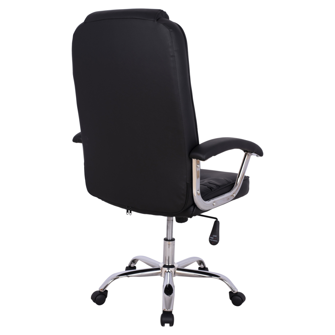 Office chair HM1112 with black PU and chromed base 63x67x113 cm. [5]